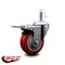 Service Caster 3.5'' Red Poly Wheel Swivel 7/16'' Stem Caster with Total Lock Brake SCC-GRTTL20S3514-PPUB-RED-716138 - alternate 4